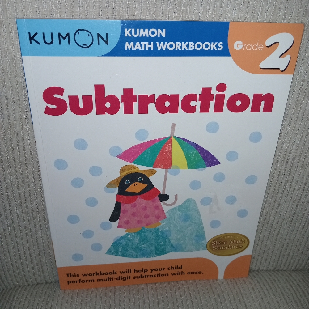 FREE WITH ANY BUY❤️KUMON Math Workbook SUBTRACTION Grade 2 kids paperback book